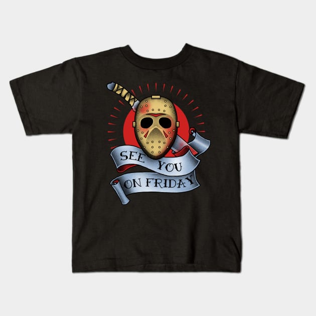 friday the 13th Kids T-Shirt by akawork280